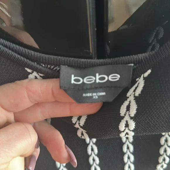 Bebe- size XS, fit tank top style top w/ flare mini bottom - Picture 7 of 9